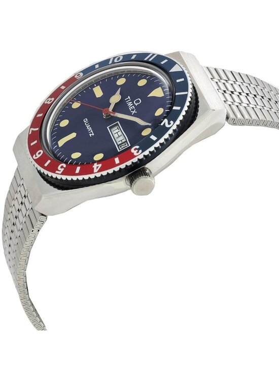NWT Timex Q Reissue Quartz Blue Dial Pepsi Bezel Watch